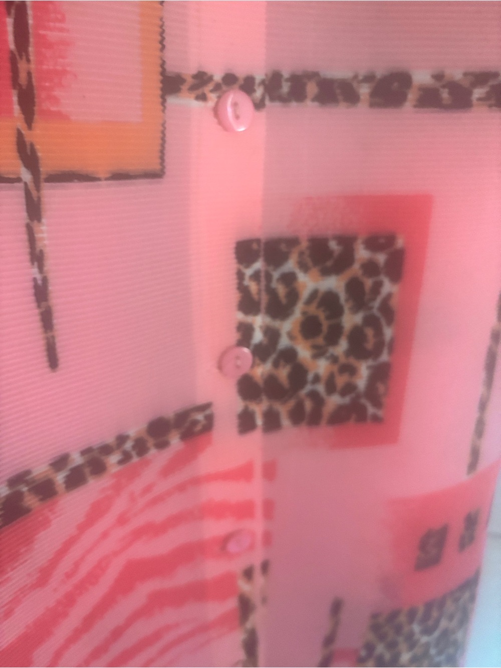 Pink Patchwork Animal-Print Midi Shirt Dress - Picture 3 of 7